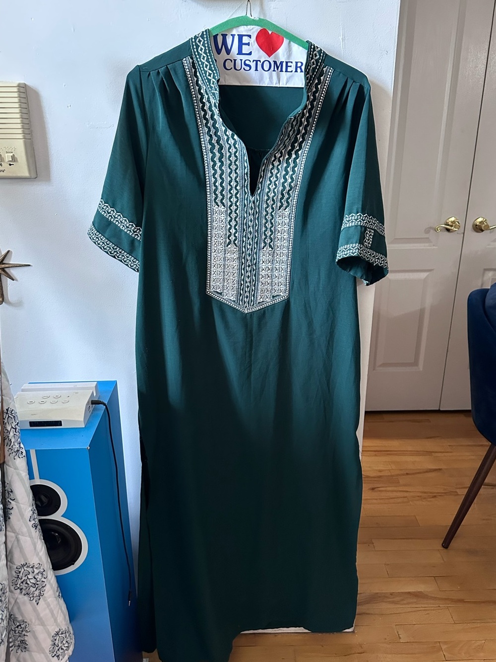 Short Sleeved Maxi Side slit Beach dress - Picture 3 of 6